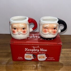 Miracle Pop Up Naughty Nice Santa Claus Shot Glasses Set
